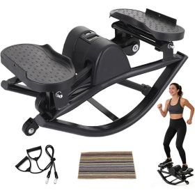 Multifunctional Mini Stepper, Anti-slip Pedal Indoor And Outdoor Fitness Equipment,Self-pickup Only (Option: Black)