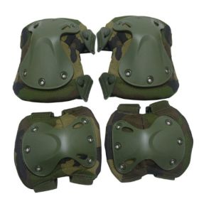 Elbows and Knees Gear Pads (Option: Green camouflage)