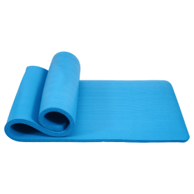 Only Supports Self Pickup-Yoga Mat, One Inch Thickened High-density Practice Mat, Tear-resistant Practice Yoga Mat With Straps, Suitable For All (Option: Blue)