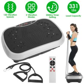 Home Use Vibration Exercise Platform for Lymphatic Drainage & Muscle Pain Relief, High Efficient Fat Burning Vibration Machine for Beginner & Adv (Option: Grey)