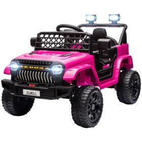 12V Ride on Truck, Electric Car for Kids with Remote Control, Suspension, 3 Speeds, USB Music Headlights, Pink (Option: Pink)