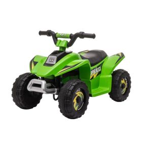 Kids Ride on ATV, 6V Battery Powered Quad Car with Forward, Reverse Switch, for Boys Girls 18-36 Months, Green (Option: Green)