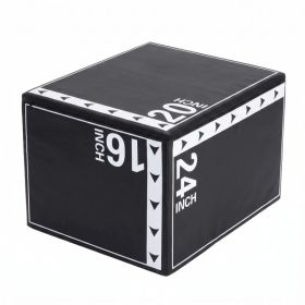 3-in-1 foam elastic jumping box, a household fitness training box, suitable for high-intensity interval training (HIIT) and jumping exercises (Option: 10lb)