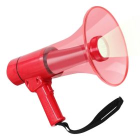 5 Core Megaphone 50W Waterproof Bull Horn PA Speaker w 800Yard Range Flashlight Loud Siren Voice Amp (Option: Red)