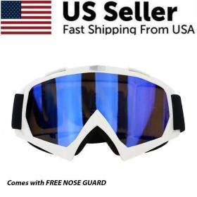 Motocross Goggles Racing Off-Road Dirt Bike ATV UTV BMX MX XC Motorcycle Eyewear (Option: Blue)
