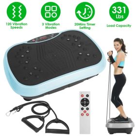 Home Use Vibration Exercise Platform for Lymphatic Drainage & Muscle Pain Relief, High Efficient Fat Burning Vibration Machine for Beginner & Adv (Option: Blue)