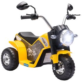 Kids Electric Motorcycle 6V Battery Powered Ride-On Dirt Bike 3-Wheels Motorbike Yellow (Option: Yellow)