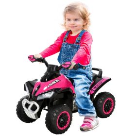 No Power 4 Wheels Ride on Toy for Kids, Foot To Floor Slider Toddler Ride-on Car with Music, Lightening, for 18-36 Months Pink (Option: Pink)