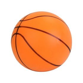 Silent Basketball Foam Bouncing Silent Basketball Uncoated High Density Foam Ball Indoor Low Noise Training Ball (Option: No hoop)