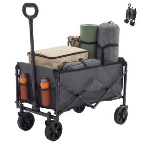Foldable Trolley, With Wheels, Foldable, Large Capacity, 330 Pounds, Multi-functional Trolley, Heavy-duty Design, With Elastic Handles (Option: Grey5in)