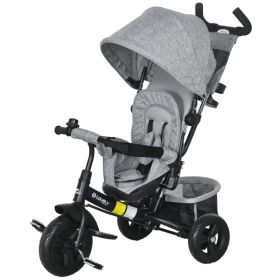 6 in 1 Tricycle for Toddler 1-5 Years with Parent-Push Handle, Grey (Option: Grey)
