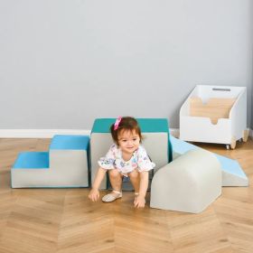 Foam Climbing Blocks for Toddlers, Kids Modular Play Set for Baby Children, Soft Play Equipment for Crawling Sliding, Easy-to-clean Safe DIY Crea (Option: Multi Colour)