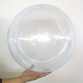 Inflatable Beach Ball; 16/24 In Pool Toys Balls; Giant Confetti Glitters Inflatable Clear Water Ball; Swimming Pool Water Beach Toys Outdoor; Sum (Color: Transparent, size: 30cm/16in)