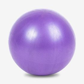 Mini Exercise Pilates Yoga Balls Small Bender For Home Stability Squishy Training Physical Therapy Improves Balance With Inflatable Straw 9.8 Inc (Color: Purple)