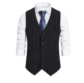 Men's Formal Suit Vest Slim Fit Waistcoat Business Vest For Suit Tuxed (size: L)