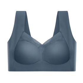 Posture Correcting Bra for Seniors, Anti Sagging Bras (Color: dark blue, size: 2XL)