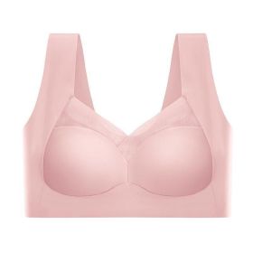 Posture Correcting Bra for Seniors, Anti Sagging Bras (Color: Pink, size: 5XL)