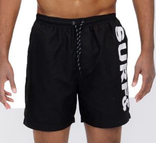 Surf&Beach Swim Trunks Board Shorts (Color: Black, size: L)