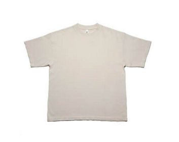 Oversized Short Sleeve Tee (Color: Cream, size: S)