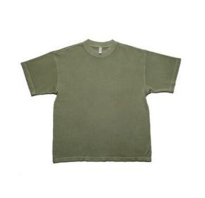 Oversized Short Sleeve Tee (Color: Sage Green, size: XL)