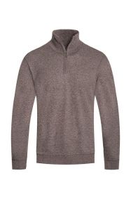 Weiv Mens Knit Quarter Zip Sweater (Color: BROWN, size: S)