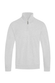 Weiv Mens Knit Quarter Zip Sweater (Color: White, size: 2XL)