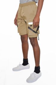TACTICAL SHORTS WITH STRAPS (Color: Khaki, size: 3XL)