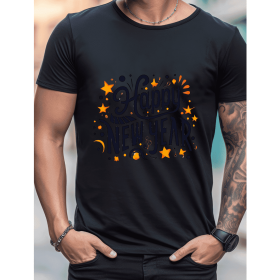 2025 New Year Cotton T-Shirt for Men - Stylish & Comfortable Short Sleeve Tee for All Seasons (Style: 55)