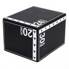 3-in-1 foam elastic jumping box, a household fitness training box, suitable for high-intensity interval training (HIIT) and jumping exercises (Option: 16lb)